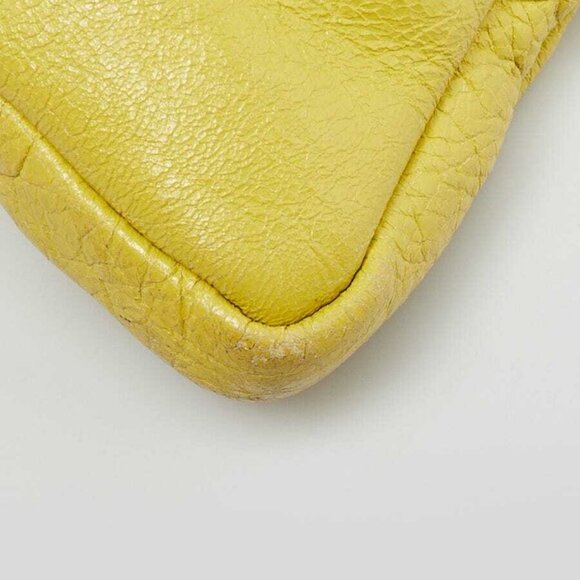 Balenciaga Jaune Poussin Lambskin Leather Flat Crossbody Bag - Picture 4 of 12